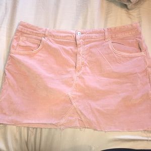 Pink mini skirt
